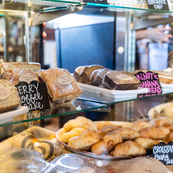 Fresh pastries and baked goods