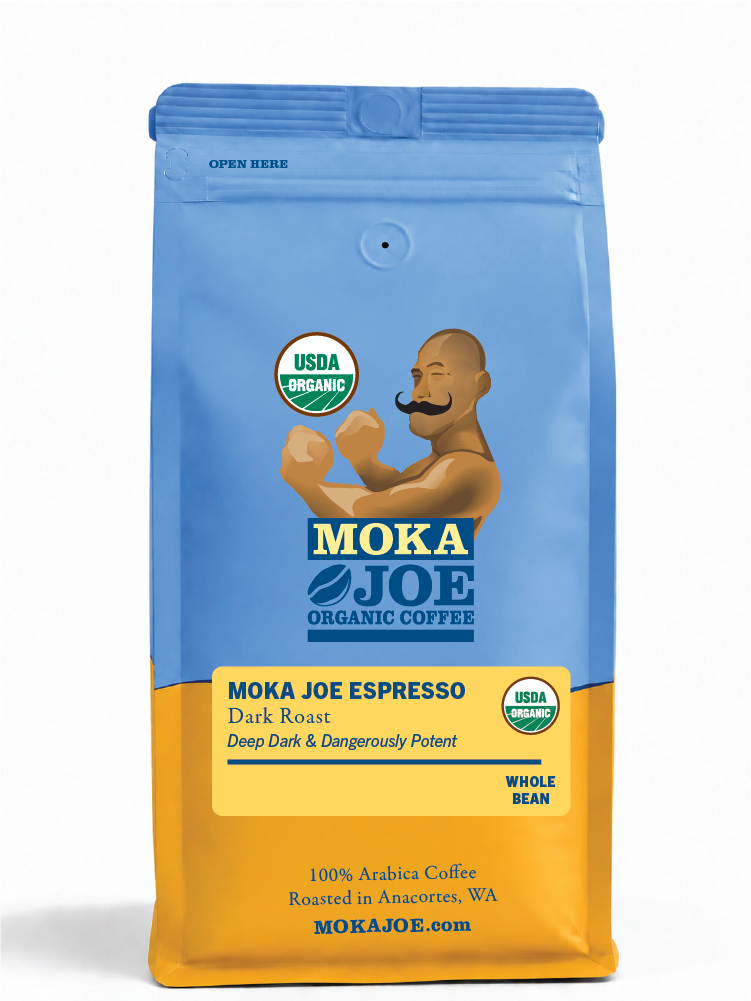 Moka Joe organic coffee bags